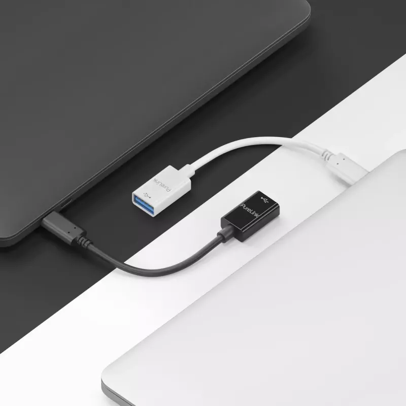 Cabo USB PureLink IS230 0,1 m USB-C para USB-A branco