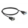 Cabo série DeLOCK 86601 preto 1 m RS-232 Sub-D9
