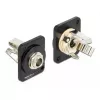 Conector DELOCK 86790 fêmea 6,35 mm preto/prateado, 25,2×31,5×31,4 mm