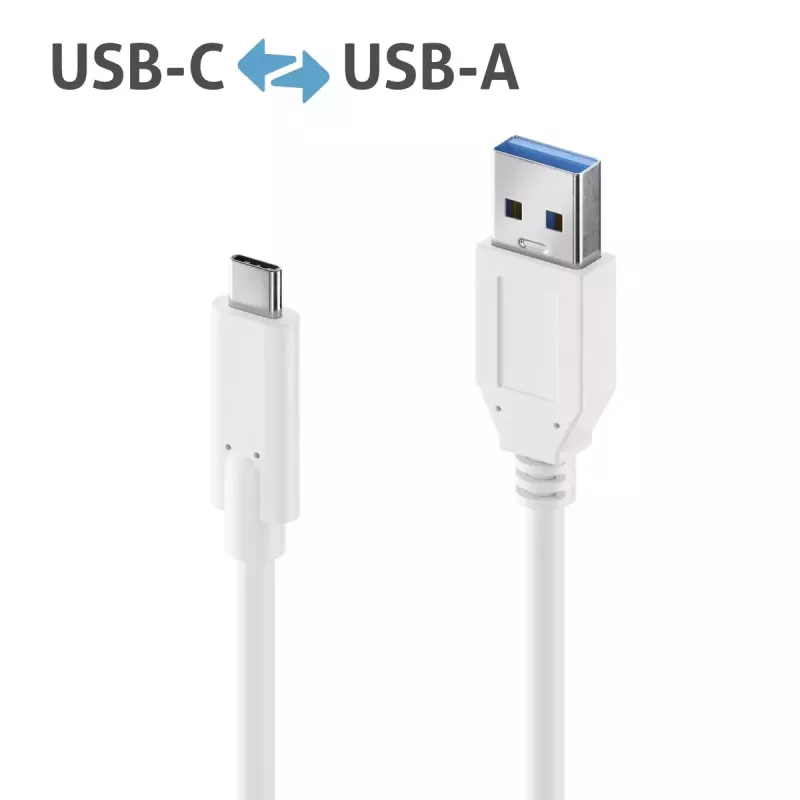 Cabo USB PureLink IS2610-010 USB 3.2 Gen 2 1m USB-C USB-A branco