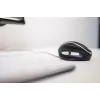 Rato com fio BakkerElkhuizen Oyster, para ambas as mãos, design vertical, laser, USB Type-A, 1200 DPI, preto, prateado