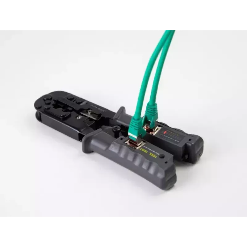 Alicate de cravar com descascador e testador de rede DeLOCK 90510