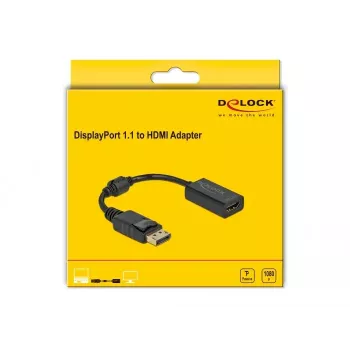 Adaptador DisplayPort 1.1 macho para HDMI fêmea DeLOCK 61011