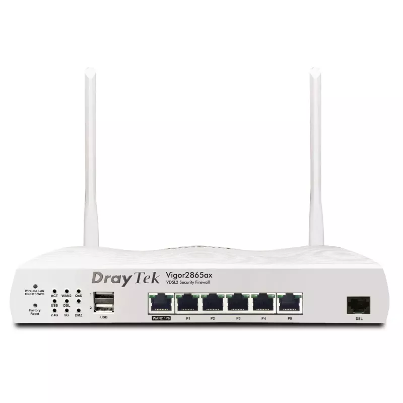 Router de secretária DrayTek Vigor 2865ax Dualband Wi-Fi 6