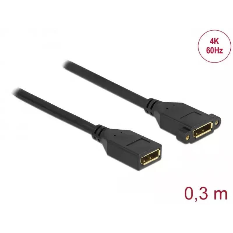 Cabo DisplayPort fêmea para fêmea para montagem em painel DeLOCK 87099