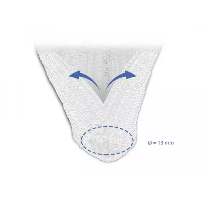 Manga de malha DeLOCK 20808 5 m x 13 mm branco