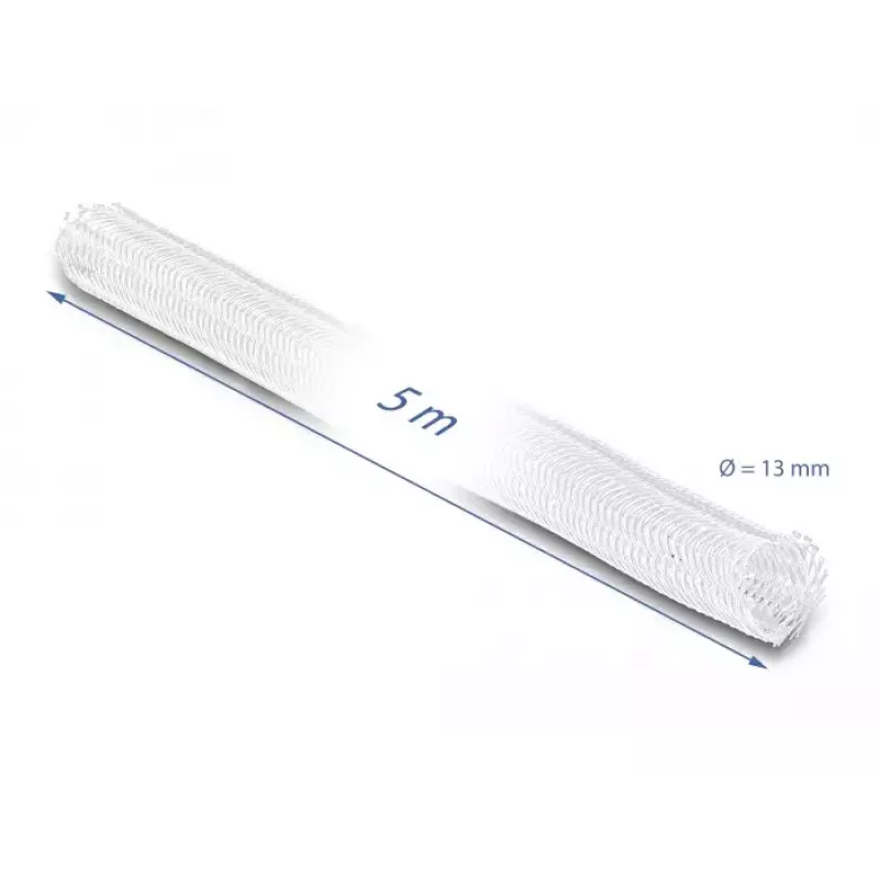 Manga de malha DeLOCK 20808 5 m x 13 mm branco