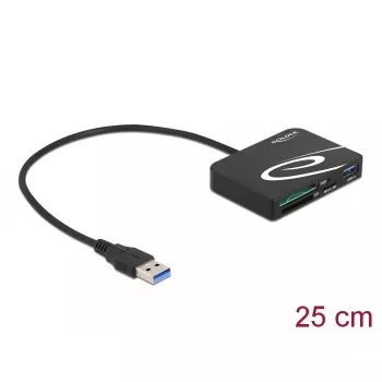 Leitor de cartões DeLOCK 91756 preto MicroSD SD MMC USB 5 Mbit/s