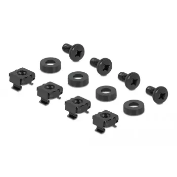 Calha para Rack DeLOCK 10 Polegadas Painel para Calha DIN 1U Preto Metal