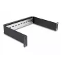 Calha para Rack DeLOCK 10 Polegadas Painel para Calha DIN 1U Preto Metal