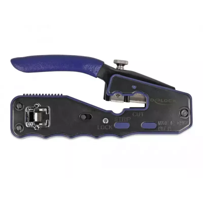 DeLOCK 90577 Alicate de Crimpagem Ferramenta de Crimpagem Preto Azul Largura 62 mm Comprimento 135 mm Altura 20 mm