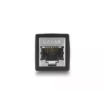 Adaptador DeLOCK Conector Fêmea RJ45 para Conector Fêmea RJ45 Cat.6A Preto