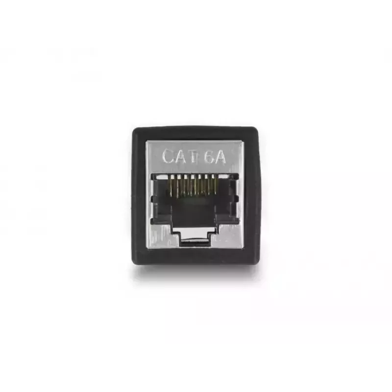 Adaptador DeLOCK Conector Fêmea RJ45 para Conector Fêmea RJ45 Cat.6A Preto