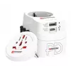 Adaptador de ficha de alimentação Skross 61663 Universal branco 100-250V 2,4A USB