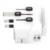 Adaptador de ficha de alimentação Skross 61663 Universal branco 100-250V 2,4A USB