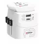 Adaptador de ficha de alimentação Skross 61663 Universal branco 100-250V 2,4A USB