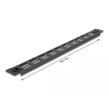 Tampa cega ventilada DeLOCK 19 polegadas 66985 preta metal 1U