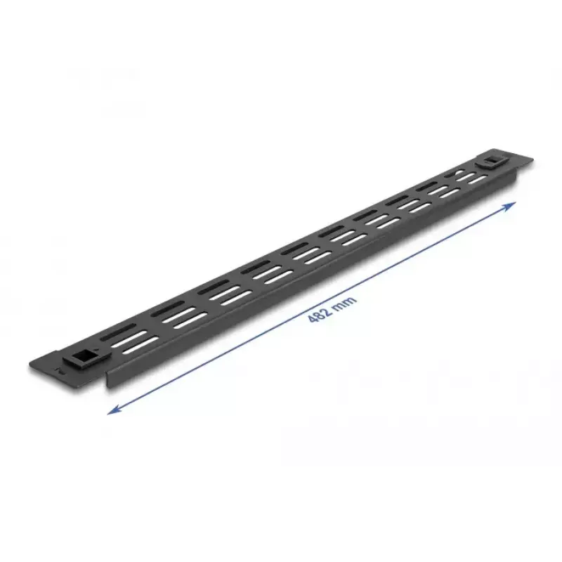 Tampa cega ventilada DeLOCK 19 polegadas 66985 preta metal 1U