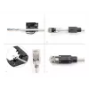 Conjunto de fichas modulares RJ45 DeLOCK Cat.6A 25 unid. alívio de tração proteção anti-dobra confiável