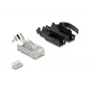 Conjunto de fichas modulares RJ45 DeLOCK Cat.6A 25 unid. alívio de tração proteção anti-dobra confiável