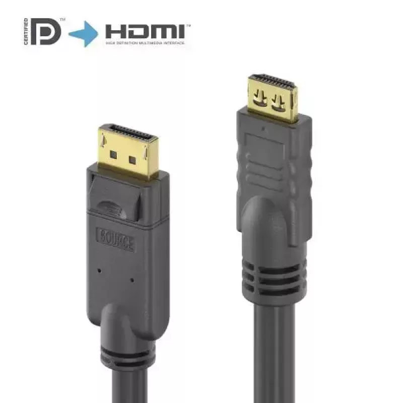 Adaptador de cabo de vídeo PureLink PI5110-100 10 m DisplayPort HDMI preto