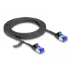 Cabo de rede DeLOCK RJ45 cabo patch plano macho para macho Cat.6A 2 m preto