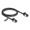 Cabo de rede DeLOCK RJ45 cabo macho para macho Cat.8.1 1 m preto