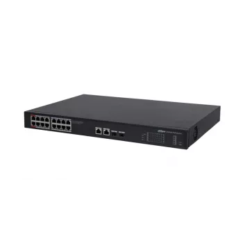 Dahua Technology PoE DH-PFS3220-16GT-190 switch de rede não gerido L2 Gigabit Ethernet (10/100/1000) Power over Ethernet (PoE) 1U preto