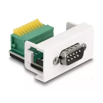 DeLOCK Easy 45 módulo D-Sub 9 pinos ficha macho para régua de terminais 22,5 x 45 mm