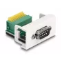 DeLOCK Easy 45 módulo D-Sub 9 pinos ficha macho para régua de terminais 22,5 x 45 mm