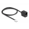 Cabo telefónico DeLOCK ficha macho RJ11 para conector fêmea RJ45 preto 1 m
