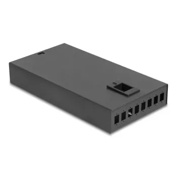 Cabo de rede DeLOCK caixa de terminação de fibra ótica de secretária 8 portas SC simplex preto
