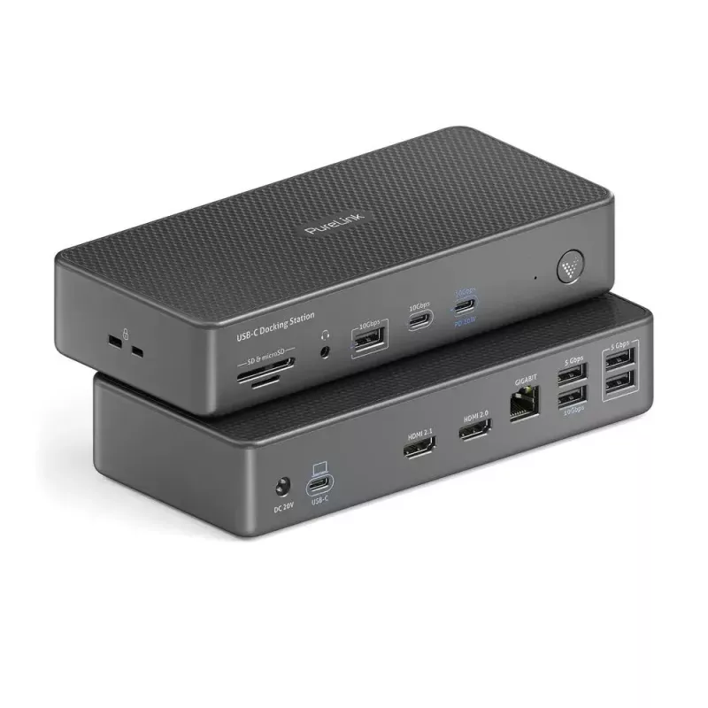 Dock para portátil PureLink VL-D200 com fios cinzento USB Power Delivery HDMI 2.0