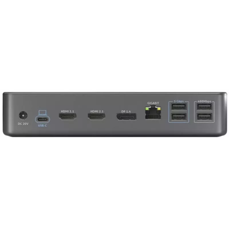 Dock para portátil PureLink VL-D220 com fios USB 3.2 Gen 2 Type-C cinzento