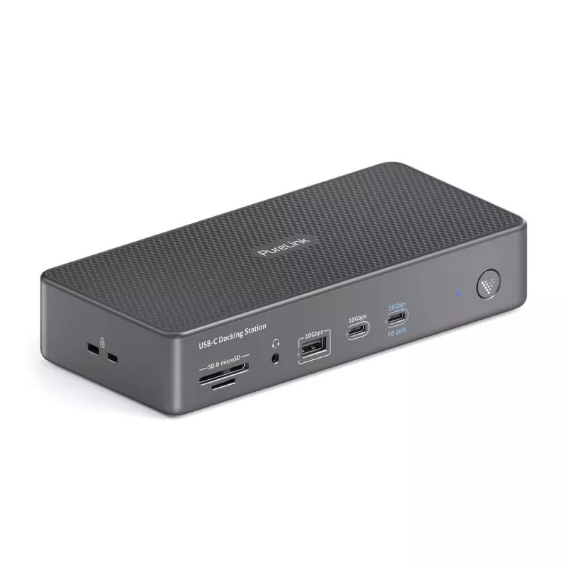Dock para portátil PureLink VL-D220 com fios USB 3.2 Gen 2 Type-C cinzento