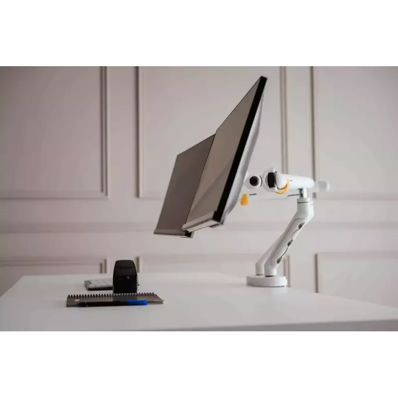 Suporte de mesa BakkerElkhuizen BE Flexible Dual 88,9 cm branco fixação por grampo 20 kg