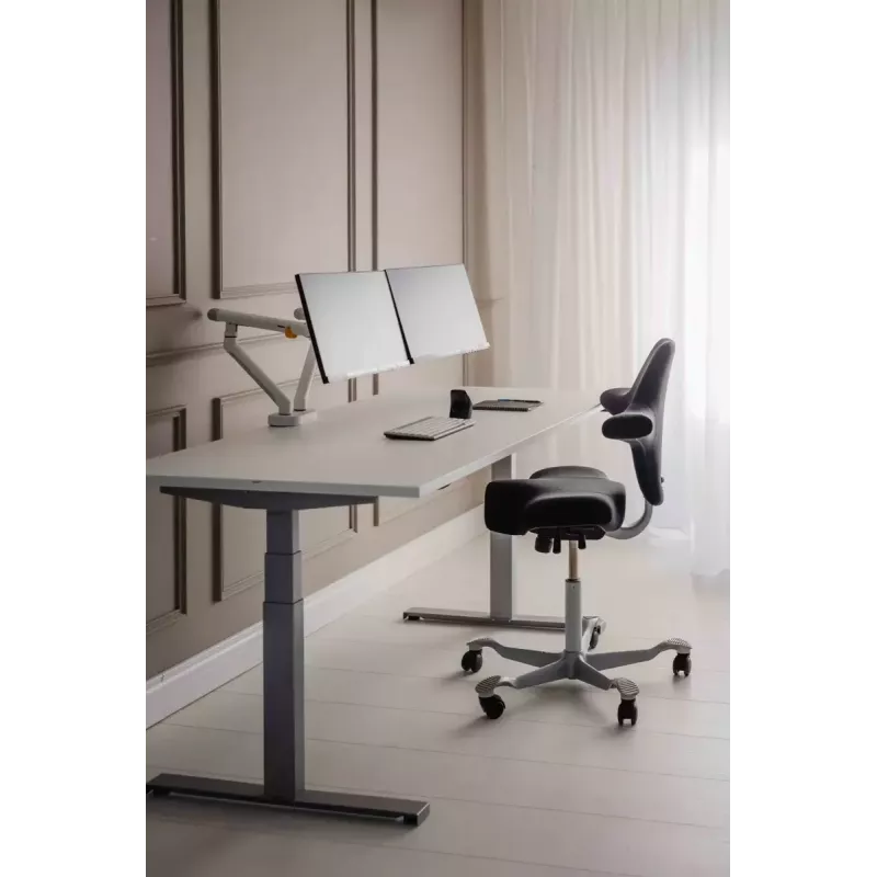 Suporte de mesa BakkerElkhuizen BE Flexible Dual 88,9 cm branco fixação por grampo 20 kg