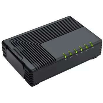 Adaptador de telefone analógico (ATA) Auerswald FTA5102E2 — 2 portas, G.711a/u, G.729A/ab, corrente contínua, preto