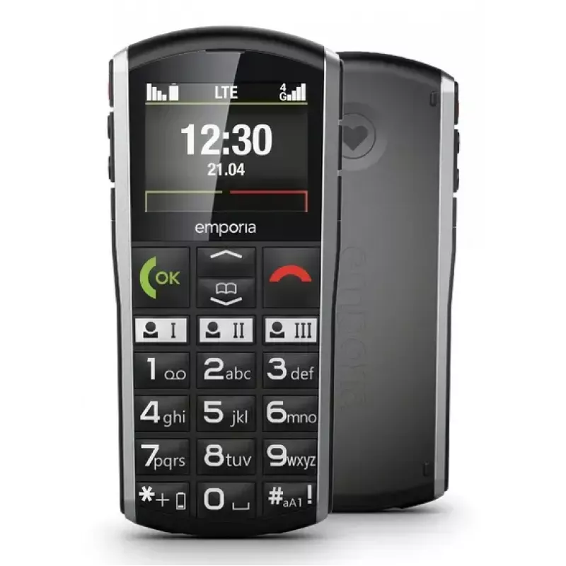 Smartphone Emporia SIMPLICITY-LTE 5,08 cm (2 polegadas) 1200 mAh preto, prateado