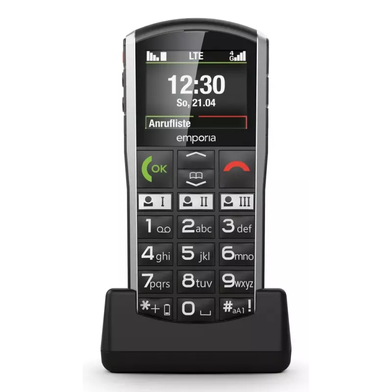 Smartphone Emporia SIMPLICITY-LTE 5,08 cm (2 polegadas) 1200 mAh preto, prateado