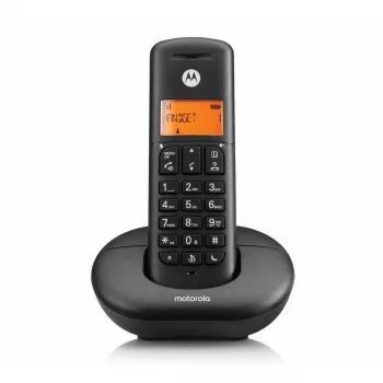 Telefone DECT sem fios MOTOROLA E201 — auscultador sem fios com função mãos-livres, até 50 registos