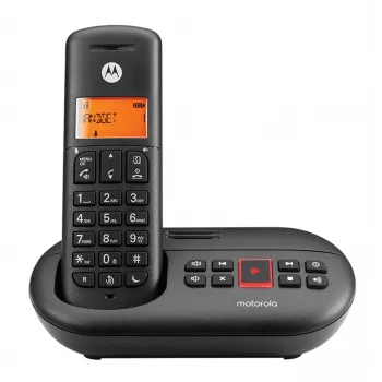 Telefone DECT Motorola E211 identificação de chamadas preto auscultador sem fios