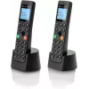Telefone DECT Motorola DOT202 Twin auscultador sem fios identificação de chamadas preto