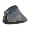 Rato BakkerElkhuizen FastForward, para destros, design vertical, ótico, RF Wireless + Bluetooth + USB Type-C, 500 DPI, cinzento
