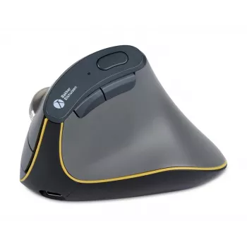 Rato BakkerElkhuizen FastForward, para destros, design vertical, ótico, RF Wireless + Bluetooth + USB Type-C, 500 DPI, cinzento
