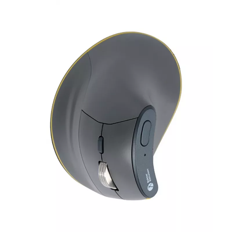 Rato BakkerElkhuizen FastForward, para destros, design vertical, ótico, RF Wireless + Bluetooth + USB Type-C, 500 DPI, cinzento