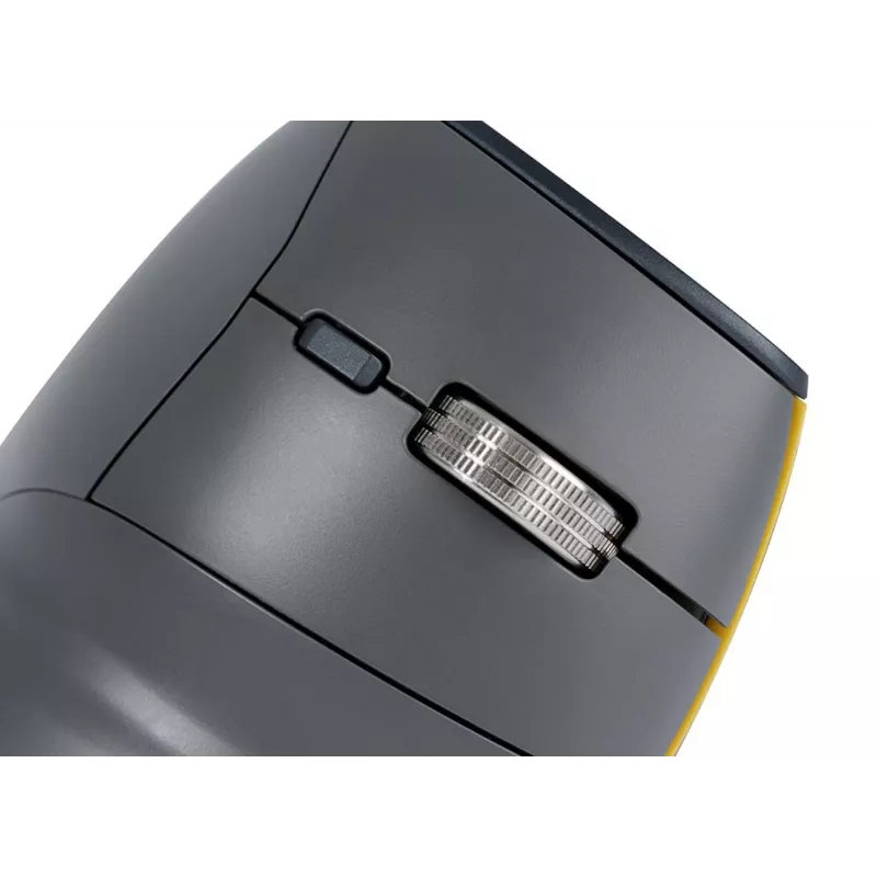 Rato BakkerElkhuizen FastForward, para destros, design vertical, ótico, RF Wireless + Bluetooth + USB Type-C, 500 DPI, cinzento