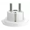 Adaptador de viagem SKROSS World to Europe — entrada universal para tomada europeia, branco, 64×58×47 mm