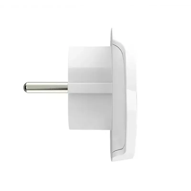 Adaptador de viagem SKROSS World to Europe — entrada universal para tomada europeia, branco, 64×58×47 mm