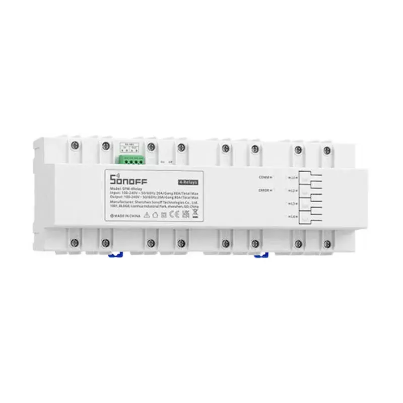 Interruptor inteligente Sonoff SPM-4Relay módulo de relé Wi‑Fi de 4 canais 4×20A